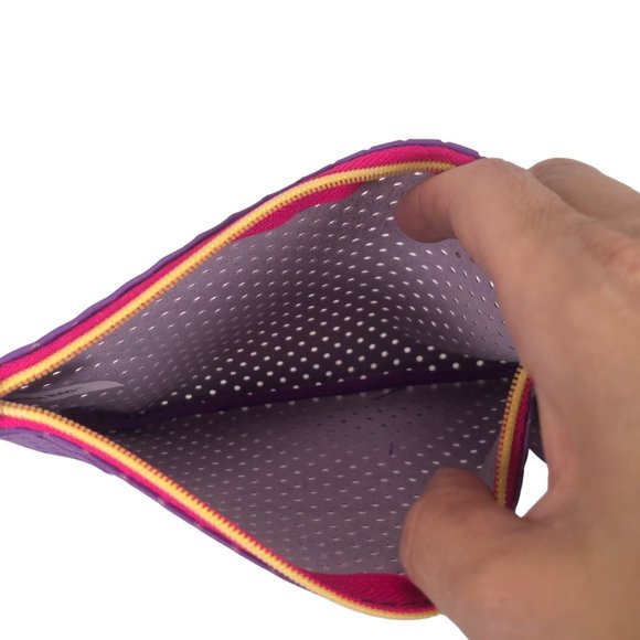 Ipsy Purple Breathable Zippered Bag w/ Lemon Charm Cosmetics Makeup Pouch Summer - Picture 4 of 4